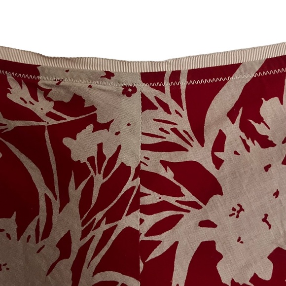 Banana Republic Red Floral Midi Skirt Size 4 - Picture 3 of 4